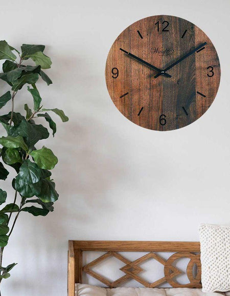 Waidzeit Wall Clock Tempus Walnut