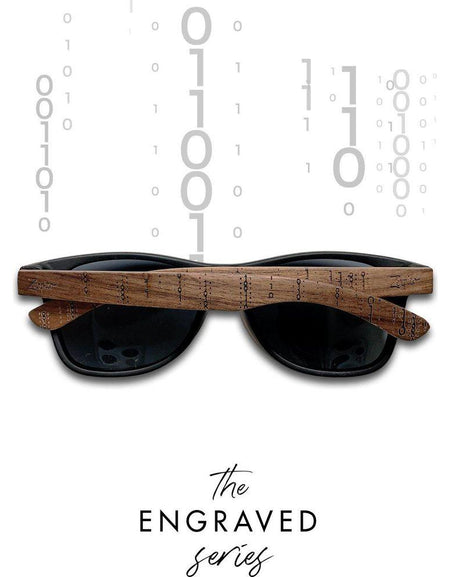 Eyewood | Engraved wooden sunglasses - Binary-1