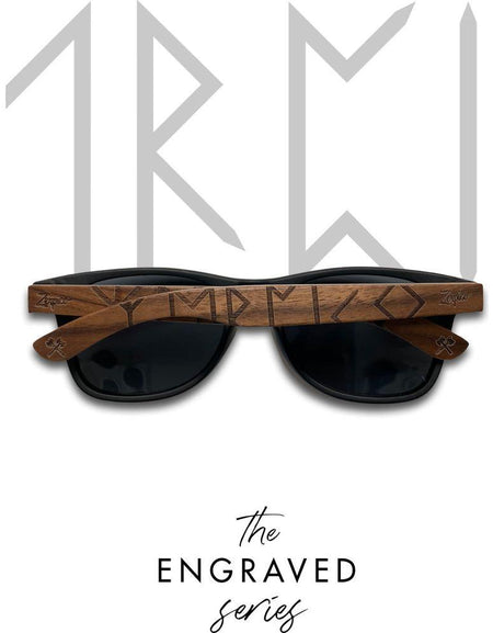 Eyewood | Engraved wooden sunglasses - Viking Runes - Sweden