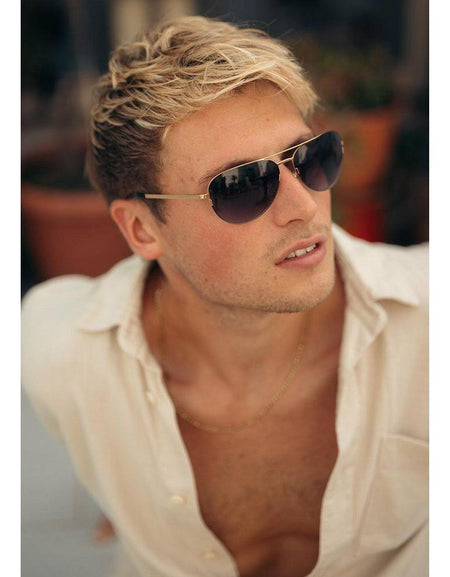 Titanium Aviator Sunglasses - V2 - 24K GOLD Plated
