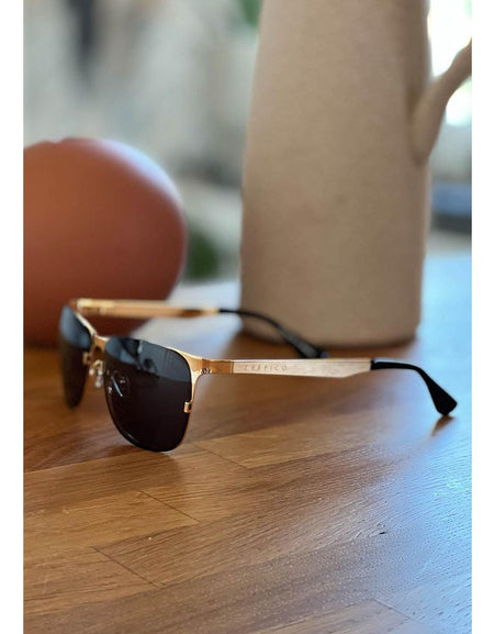 Titanium Wayfarer Sunglasses - V2 - 24K GOLD Plated