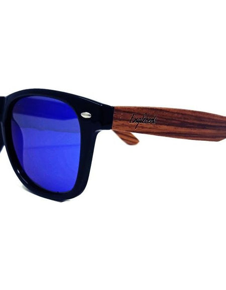 Zebrawood Sunglasses with Blue Polarized Lenses
