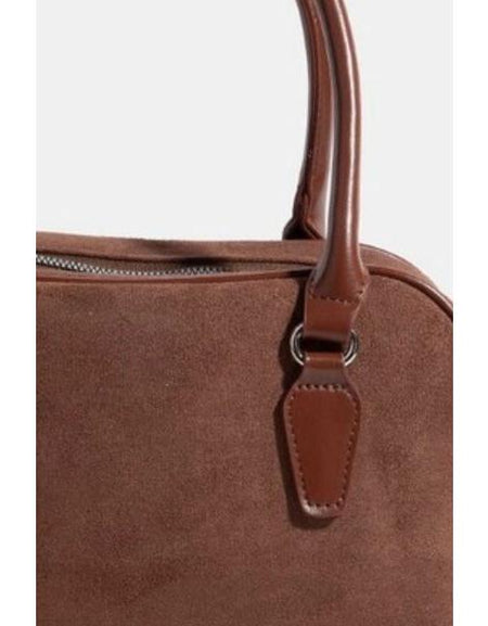 Fame Faux Leather Handle Boxy Handbag: Luxury Meets Versatility