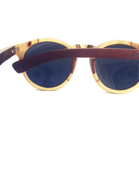 Cinnamon Swirl Skateboard Sunglasses, Polarized with Wooden Case