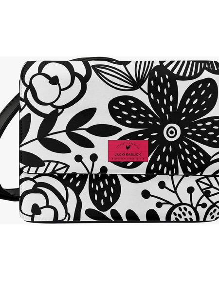 Jacki Easlick Happy Flowers Flap Handbag - A Luxurious Statement Piece