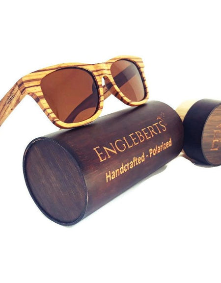 Zebrawood Full Frame Polarized Sunglasses with Case