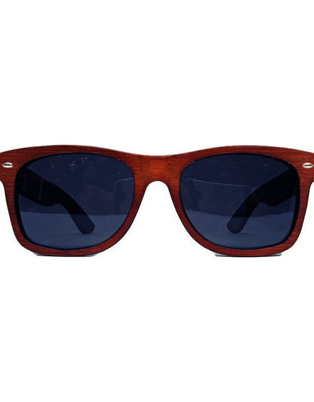 Red Stripe Two Tone Sunglasses, Engraved and Polarized