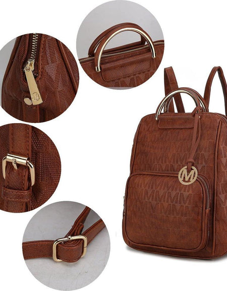 MKF Collection Torra Milan Signature Trendy Backpack By Mia k