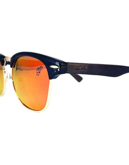 Sunset Polarized Sunglasses, Black Bamboo with Wood Case