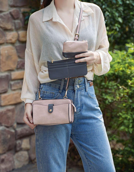 Muriel Vegan Leather Women Crossbody Bag with Card holder and Small