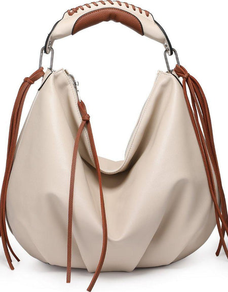Designer Elegance: Women Hobo Bag with Contrast Woven Handle