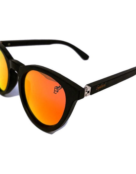 Sunset Mirror Lenses Polarized with Full Frame Black Bamboo