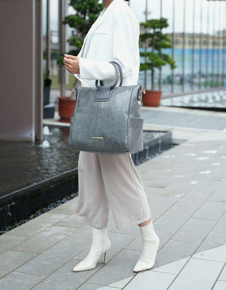 Zori Tote Handbag with Pouch and Wallet in Vegan Leather