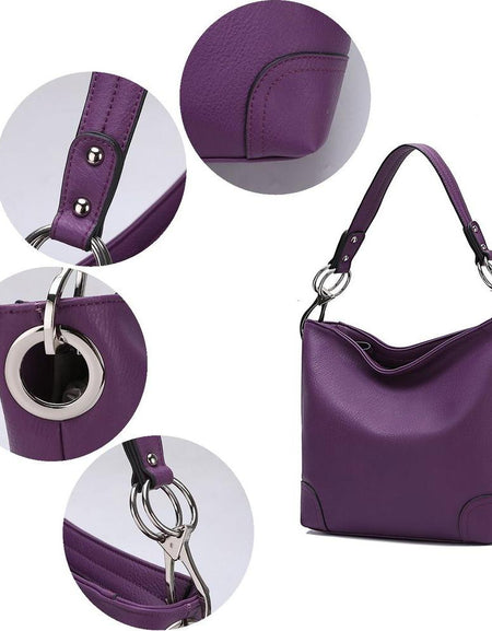 MKF Collection Emily Soft Vegan Leather Hobo Handbag by Mia K