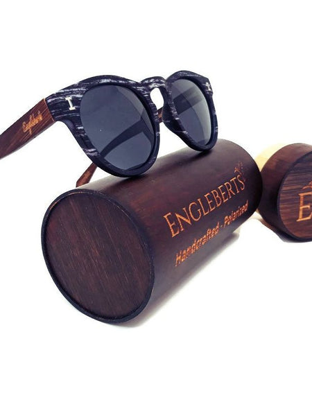 Granite Colored Frame, Bamboo Sunglasses, Polarized with Wood Case