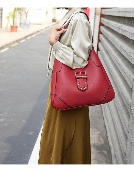 Mia K. Juliette Vegan Leather Women Shoulder Bag with Matching Wallet