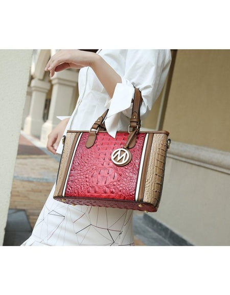 MKF Collection Lizza Croco Embossed Tote & Wallet Set