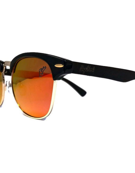 Black Bamboo Club Sunglasses, Polarized Sunset Lenses, HandCrafted