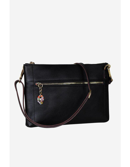 Murano Leather Shiny Bag Black