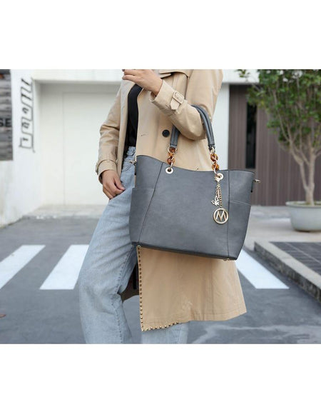 MKF Collection Bonita Tote Handbag & Wallet Set Vegan Leather by Mia K