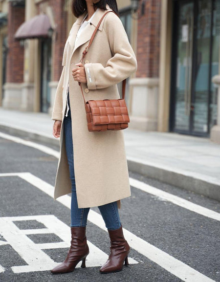 Ginger Woven Vegan Leather Women Shoulder Bag