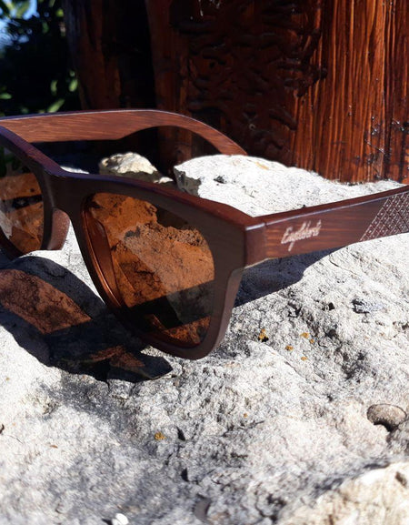 Sienna Wooden Sunglasses, Tea Polarized Lenses
