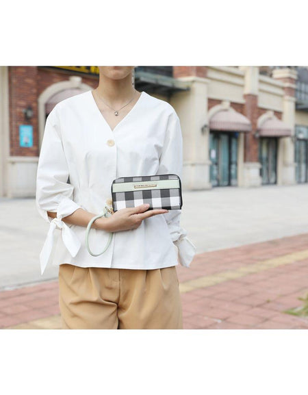 MKF Collection Gabriella Checkered Handbag With Wallet – A Statement of Elegance