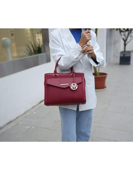 Mia K. Alyssa Satchel - Elegant Vegan Leather Handbag
