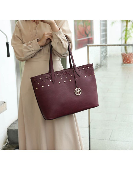 Mariahna 3 Pcs Shopper Tote, crossbody and Wallet.