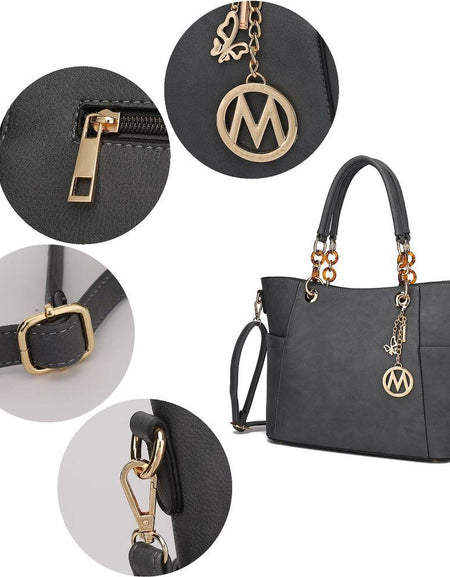 MKF Collection Bonita Tote Handbag & Wallet Set Vegan Leather by Mia K