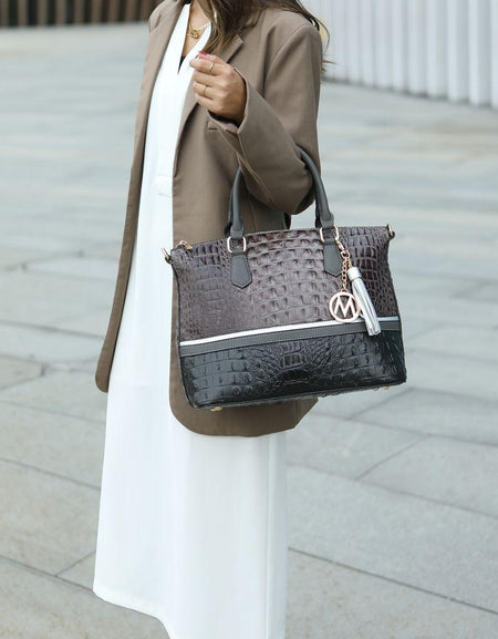 MKF Autumn Crocodile Skin Tote Handbag with Wallet: Elegance Redefined