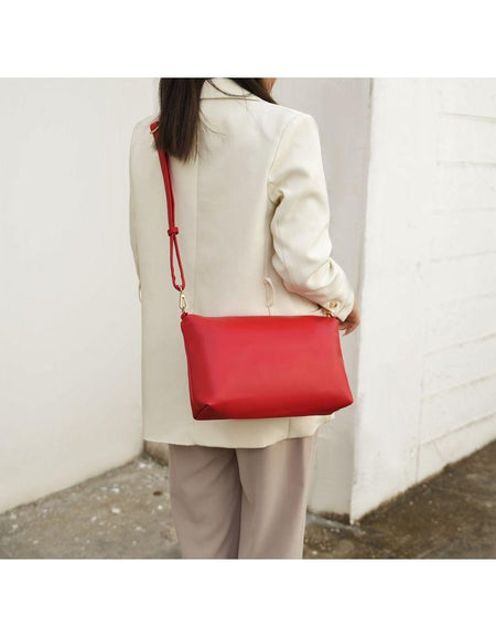 Malay Tote Handbag with Cosmetic Pouch - A Luxurious Effortless Accessory