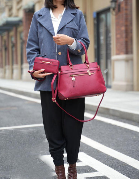 Gardenia Vegan Leather Women Tote Bag with Wallet - A Luxurious Everyday Essential