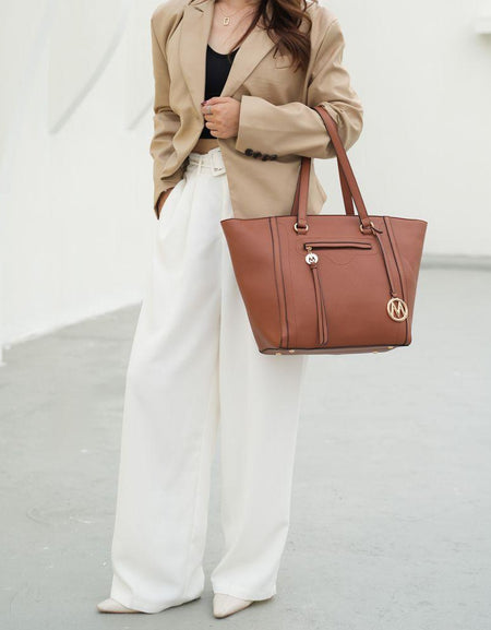 Alexandra Vegan Leather Women Tote Handbag with Wallet