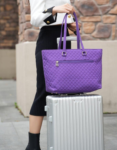 MKF Collection Hallie Solid Quilted Cotton Women Tote Bag