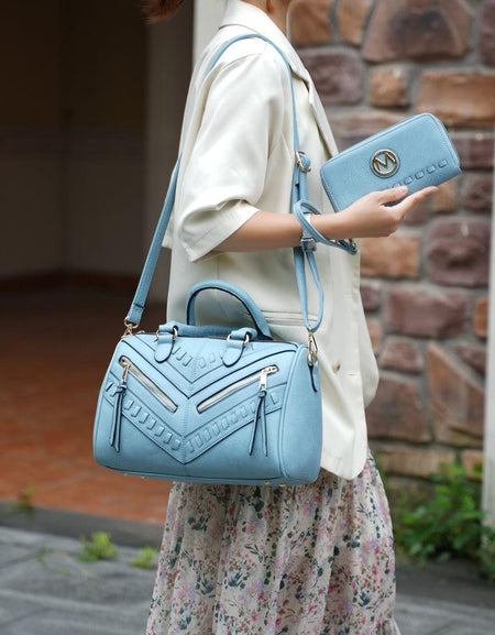 Lara Vegan Leather Women's Satchel with Wallet - A Touch of Luxury