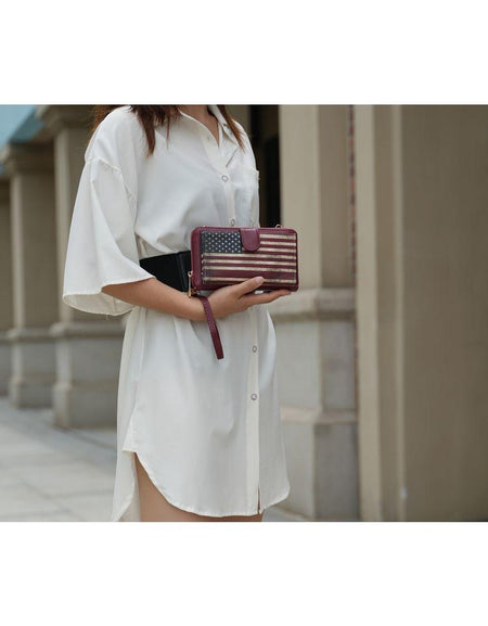 Kiara Smartphone and Wallet Convertible FLAG Crossbody Bag