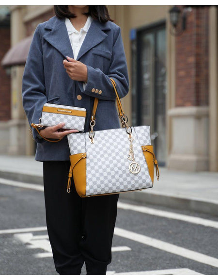 Xenia Circular Print Tote Bag with Wallet - A Touch of Elegance