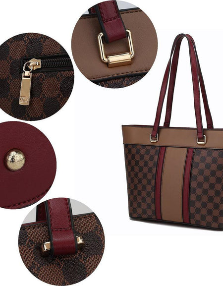 Fabiola Vegan Leather Womens Tote Bag with Wallet