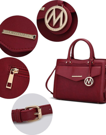 Mia K. Alyssa Satchel - Elegant Vegan Leather Handbag