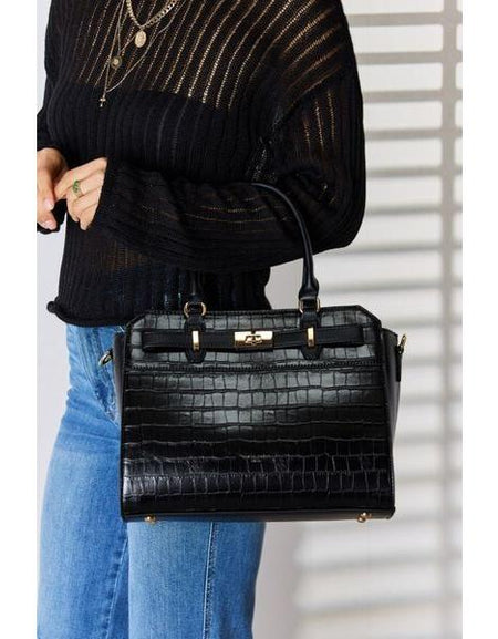 David Jones Texture PU Leather Handbag - Elevate Your Elegance