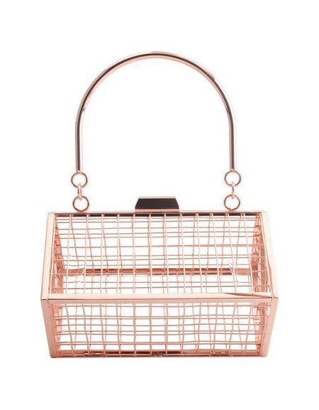 Fashion Metal Hollow Iron Mesh Handbag - A Statement of Elegance