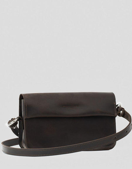 Luxurious Classy Leather Shoulder Bag (Dark Brown)