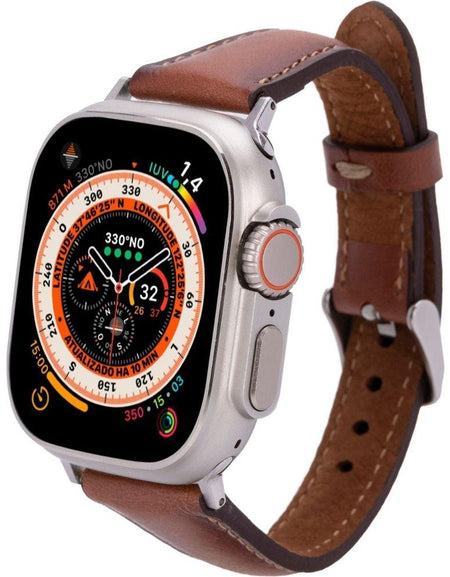 Evansville Slim Leather Bands for Apple Watch 9, Ultra 2 & SE-0