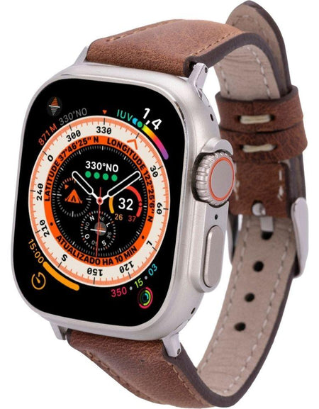 Evansville Slim Leather Bands for Apple Watch 9, Ultra 2 & SE-10