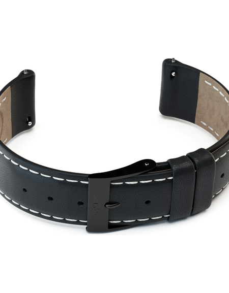 Black Leather - Black Brushed