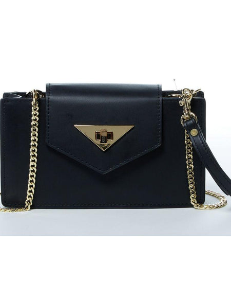 SUSU The Mary Black Small Crossbody Leather Wristlet