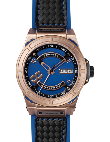 Otto Blue Rose Gold Designer Watch