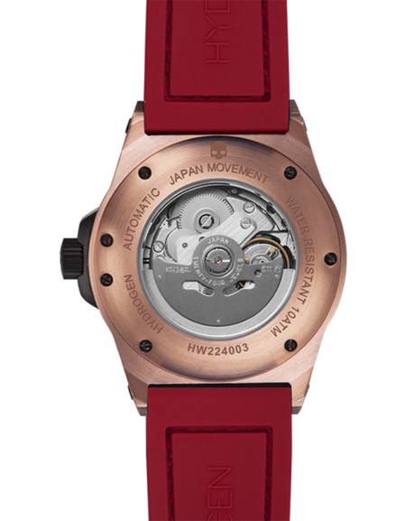 Otto Red Rose Gold Designer Watch