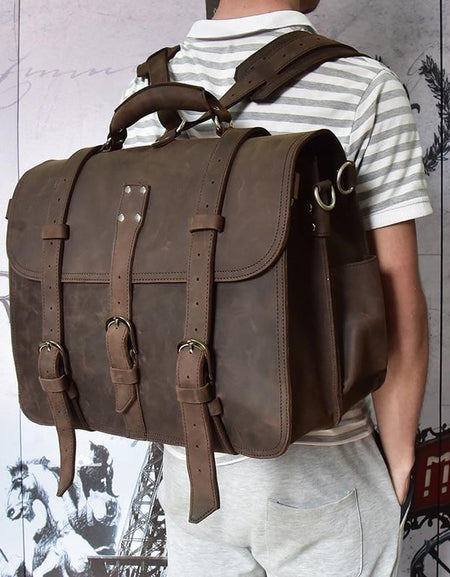 Gustav Messenger Bag | Large Capacity Vintage Leather Messenger